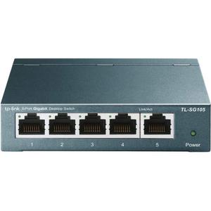TP-Link TL-SG105, 5 Port Gigabit Unmanaged Ethernet Switch, Network Hub, Ethernet Splitter, Plug & Play, Fanless Metal Design, Shielded Ports, Traffic Optimization