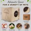 Wooden Rabbit Hideout, Rabbit Bed, Indoor Hutch, Bunny House Pet for Bunnies, Guinea Pigs, Outdoor Shelter Hut, Small Animal Hideaway, Bunny Playground (12.5 x 12.5 in)