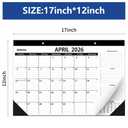 Desk Calendar 2026,April 2026 to September 2027,Desk Calendar 2026-2027 with to-do list,2026 Calendar -18 Months,Calendar 2026-2027-17" x 12" for Home or Office.