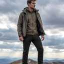 FREE SOLDIER Men's Outdoor Softshell Fleece Lined Cargo Pants Snow Ski Hiking Pants with Belt (Dark Navy 40W/34L)