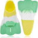 Kids Swim Fins,Short Youth Swim Flippers for Kids Swimming Training Fins for Lap Swimming Pool Snorkeling for Children Girls Boys Beginner (X-Small)