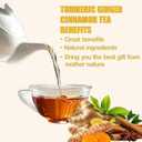 2 x 120 Turmeric ginger cinnamon tea bags organic, 100% Natural, No Additives, Caffeine Free, Improve Digestion, Skin and Sleep