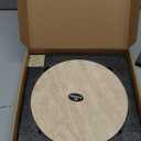 Koville Natural Travertine Tray for Home Decor, 10 Inch Round Serving Tray for Kitchen and Coffee Table, Decorative Marble Bathroom Trays for Counter, Luxury Vanity Tray, Light Beige Stone Tray (9.8")