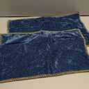 decorUhome Chenille Soft Throw Pillow Covers 12x20 Set of 2, Lumbar Velvet Farmhouse Neutral Decorative Euro Pillow Covers with Stitched Edge for Couch Sofa Bed Home Decor, Poseidon