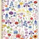 2026-2027 Monthly Planner, 2 Year Calendar Planner, Jan 2026 - Dec 2027, 8.5 x 11, Large Spiral Agenda, 24 Months, with Tabs Pocket, Flexible Cover, Organizer for Office Home School, Flowers