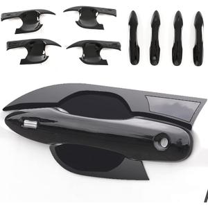 Exterior Door Handle Bowl Cover Trim Set for Toyota Camry LE SE XLE XSE 2018 2019 2020 2021 2022 2023 2024 2025 8th 8.5th Gen (Glossy Black)