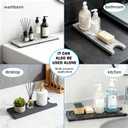 Fast Drying Kitchen Sink Splash Guard, Durable Stone Kitchen Faucet Mat, Water Absorbing Stone Tray for Sink, Diatomite Faucet Mat for Kitchen Sink, Stone Drying Mat for Kitchen and Bathroom Counter