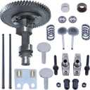 Camshaft Valve Push Rod Kit for Honda GX390 13HP Generator Engine with Intake Exhaust Valve, Spring Retainer, Springs, Rocker Arm Set, Guide Plate, Valve Lifter, Valve Stem Seal, Protection Cap