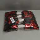 4Pcs Upgraded 12inch Metallic Cheerleading Pom Poms, HOLENGS Cheerleader Pompoms Cheer Poms for Kids Adults, Cheering Squad Pompoms for School Sports Games Dance Party (Black and Red)