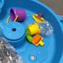 Step2 Summer Showers Splash Tower Water Table for Kids, Outdoor Kids Water Sensory Table, Ages 1.5+ Years Old, 8 Piece Water Toy Accessories, Blue & Green, Large