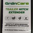 GrdnCare 12" Trailer Hitch Extension with Pin & Cover – Heavy‑Duty Trailer Hitch Extender for 2 Inch Receiver, Supporting 3,500 lb GTW & 350 lb Tongue Weight, Anti‑Rattle
