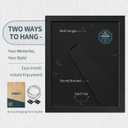 8x10 Picture Frame Set - 3 Pack, Textured Black Solid Wood, HD Tempered Glass, Gallery Photo Frame, Table or Wall Display