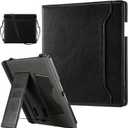 E NET-CASE Case for Kindle Scribe 10.2 inch(2024/2022 Release),Premium PU Leather with Card Slot and Pen Holder adn and Auto Sleep/Wake,Shoulder Strap Cover for 10.2" Kindle (Black)
