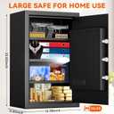 5.2 Cuft Large Home Safes Fireproof Waterproof, Anti-theft Fireproof Safe Box with Keypad Key and 3 Removable Shelves, Digital Security Safe Water and Fireproof, Document Safe for Home Money Valuables