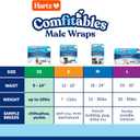 Hartz Comfitables Disposable Male Dog Wraps with Stretchy Waistband, Extra Small 46 Count