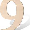 17 inch Large Wooden Numbers for Party Decor, Big Wood Number 9 for Wall Decor, Unfinished Blank Giant Wooden House Numbers, Wood Signs for Crafts, Birthday, Rustic Wedding, Christmas, Baby Shower