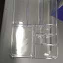 Jucoan 2 Pack Makeup Organizer Tray, Clear Acrylic 9-Compartment Vanity Skincare Cosmetics Organizer and Storage,12.5 X 7.5 X 3 Inch Cosmetic Display Case for Makeup Brush, Lipsticks