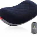 Hikenture Inflatable Pillow for Camping, Washable Backpacking Pillow for Sleeping, Ultralight Blow Up Pillows with Removable Cover, Portable&Compact Hiking Pillow for Beach, Travel, Outdoor(Blue)