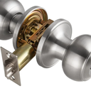 NCSEN Brushed Nickel Door Knobs Interior,Bath & Bed Privacy Door Knob, Keyless Door Lock Round Doorknobs