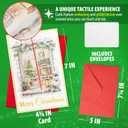 24 Christmas Cards Assortment, Festive Gold Foil Glitter Watercolor Bulk Xmas Cards with Envelopes & Messages - 6 Patterns, 4 3/4" x 7" for Friends, Family, Kids, Boys & Girls (multi)