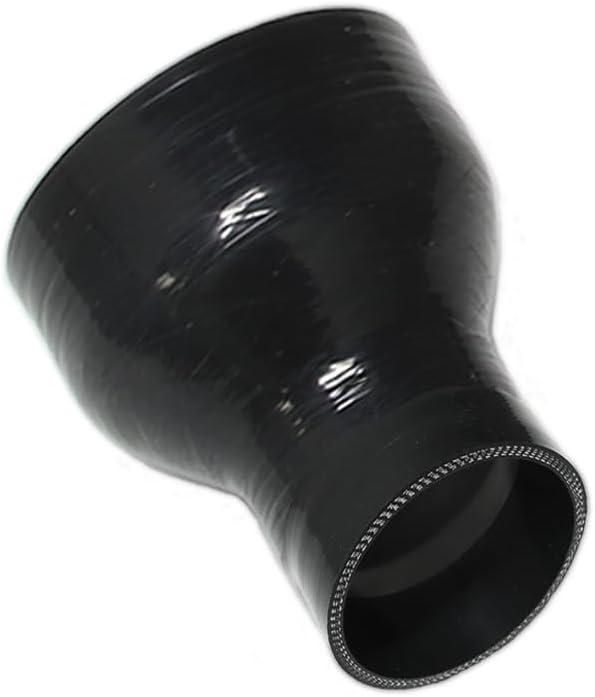 Automotive Silicone Tubing, ID 2" to 4" (51mm-102mm) Straight Reducer, 3.94"(100mm) Leg Length, 4-Ply High Performance Coupler Universal Silicone Hose (Black)