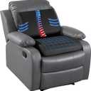 HOMBYS Extra Thick Recliner Chair Cushion with Lumbar Support Pillow for Elderly, 4.5" High Density Foam Seat Cushion, Breathable Fabric, 20"x20" Extra Large & Non-Slip for Recliner, Office, Black