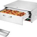 VEVOR Commercial Electric Drawer Warmer, Single-Drawer Stainless Steel Food Warmer, Freestanding Compact Warming Drawer Cabinet, 85F185F Wide Temperature Range, for Restaurant, Hotel & Bakery