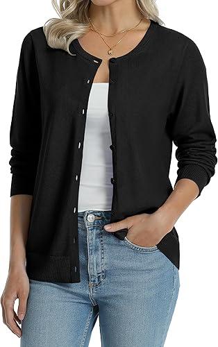 QUALFORT Women's 100% Cotton Lightweight Cardigans Long Sleeve Knitted Button Down Sweater
XL QUALFORT Women's 100% Cotton Lightweight Cardigans Long Sleeve Knitted Button Down Sweater
XL
