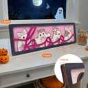 Cute Halloween Decor, Wooden Halloween Table Centerpiece Decorations for Home, Indoor Home Decorative Signage Shelf Desk Fireplace Mantle Rustic House Decor(G02)