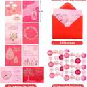 2 x Fancy Land 24 Pack Valentines Day Cards with Envelopes Religious Glitter Valentine's Cards with Envelopes Blessings Note Blank Inside 4 X 5.25