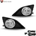 Fog Lights Assembly for 2008 2009 2010 Toyota Corolla Altis Replacement Kit with Wiring & Switch H11 12V 55W Halogen Bulbs