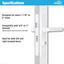 Wright Products - Serenade Mortise Keyed Lever Mount Latch with Deadbolt for Screen and Storm Doors, Matte Black (Modern, White)