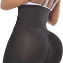 YIANNA Fajas Colombianas Tummy Control Shapewear for Women Body Shaper Girdles Butt Lifter Compression Garment (Black, L)