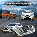 Front Bumper Upper Grille Compatible with 2018 2019 2020 Nissan Rogue Chrome & Black Horizontal Mesh ABS Radiator Grill Replacement Part Grille