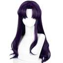 Wiggy Mermaid Purple Wavy Wig 55cm Long Purpole Cosplay Wig with Wig Cap for Halloween Costume Party Cosplay