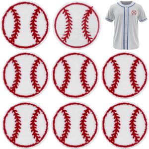 TEHAUX Wear-Resistant Baseball Hat Patches 3.03 Inch Embroidered Appliques for DIY Clothes Decoration Repair on Jackets Bags Hats