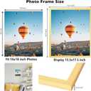 JCJMY 16x18 Picture Frame Gold for Poster Photo Picture, Horizontal and Vertical Formats for Wall Hanging, 16 x 18 Wall Gallery Poster Photo Frame for 16 by 18 Photos Posters, Gold