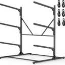 Kayak Storage Rack, Heavy Duty Freestanding Kayak Rack for Garage and Outdoor Storage, Kayak Stand Adjustable for Kayak, Canoe, Surfboard and Paddle Board, 3-Layer