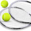 4 Pack Tennis Rackets for Adults Recreational 4 Players Pre Strung 27 Inch Tennis Racquets Lightweight Rackets Bulk with Balls Overgrips for Training