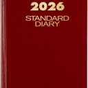 AT-A-GLANCE 2026 Diary, Standard Diary, Daily, 5-3/4" x 8-1/4", Small, 12-Month, Hardcover, Red (SD3891326)