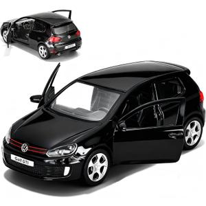 Model Car Volkswagen Golf GTI Toy Car 1/36 Metal Collect Car with Pull Back Toy Cars for Boys Children Gift(Black)