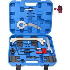 Camshaft Locking Tool Kit, Compatible with BMW B36 B37 B38 B46 B47 B48 B58 Engine, BMW Mini F20 F21 F30 F31 F48 F54 F55 F60 G20 G30 with T60 Socket Vanos Solenoid Valve Remove Wrench (21PCS)