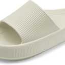 rosyclo Orthopedic Sandals for Women and Men, Arch Support Cloud Recovery Slides Orthotic Pain Relief Pillow Soft Lightweight Cozy Thick Sole Slip On Plantar Fasciitis Slippers (Beige)