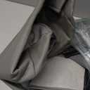 NLQR Passenger Side Bottom Replacement Leather Seat Cover Gray Perforated Compatible with Ford E-150 E-250 E-350 E-450 E-550 2002 2003 2004 2005 2006 2007 2008