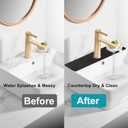 Customizable Faucet Mat for Kitchen Sink: 30"L x 5.5"W Quick Drying Kitchen Sink Mat & Bathroom Counter Protector - Cut to Fit with 2 or 3 Hole Faucet Design - Extra Long Absorbent Splash Guard