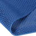 4x10 Ft Non Slip Drainage Floor Mats, PVC Pool Flooring Mat for Deck, Mesh Hollow Drainage Mat, Rubber Drainage Mat Roll for Bathroom Garage Basement Backyard Commercial Kitchen Wet Area (Blue)