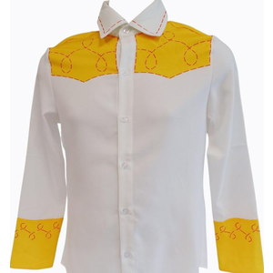 Jessie Cowgirl Womens Costume Shirt, White, M Size