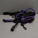 IVY&LANE No Pull Dog Harness for Large Dogs, Dog Vest Harness with Leash, Safety Belt and Storage Strap, Fully Adjustable Harness, 360 Reflective Strip, Soft Handle (Purple, L)
