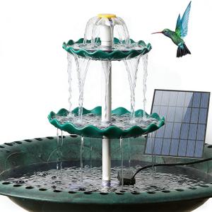 AISITIN 3 Tiered Bird Bath Solar Fountain Pump, 3.5W Solar Water Fountain, 2026 New DIY Solar Powered Water Pump for Bird Bath, Garden, Fish Tank and Outdoor Bird Feeder