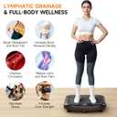 Vibration Plate Exercise Machine, Compact Vibration Platform for Full Body, Vibrating Plate for Lymphatic Drainage with Resistance Bands(Lacquer Black)